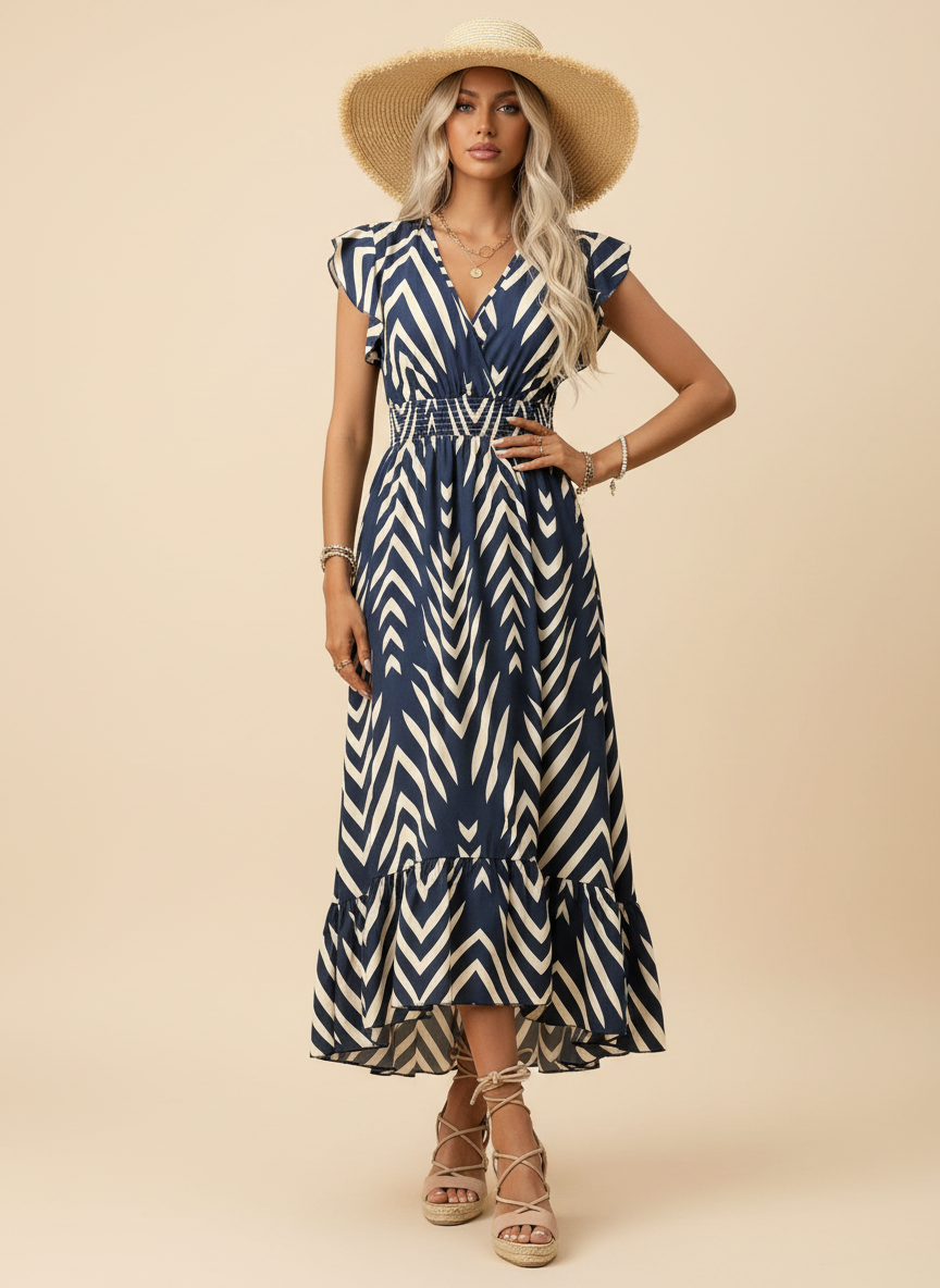 Aria - Chevron Maxi Summer Dress