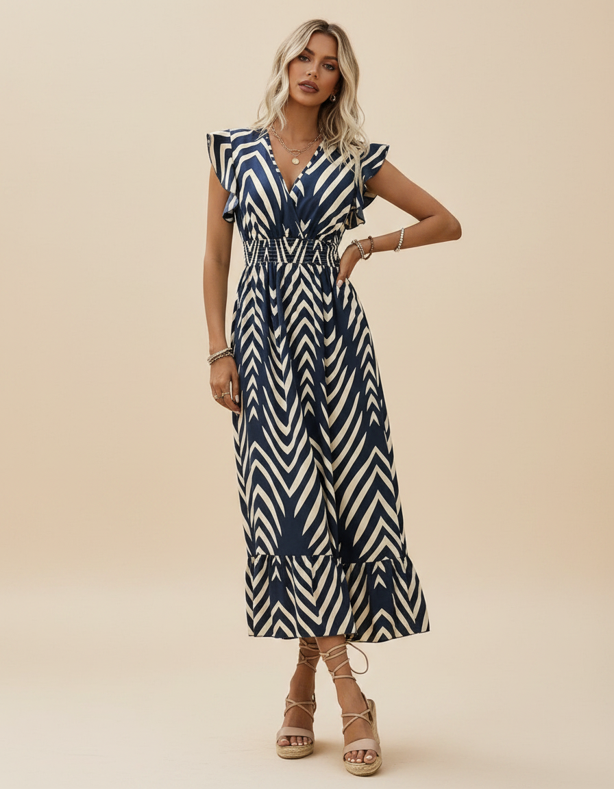 Aria - Chevron Maxi Summer Dress