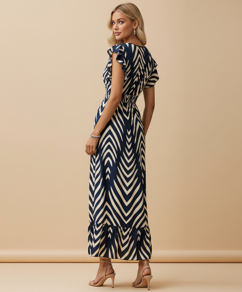 Aria - Chevron Maxi Summer Dress