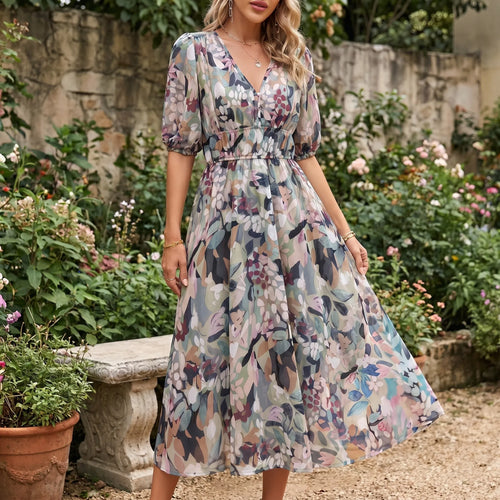Anna  - Floral Midi Dress