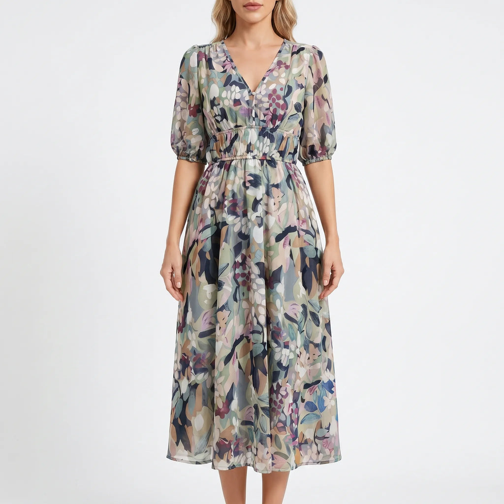 Anna  - Floral Midi Dress