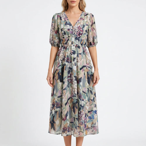 Anna  - Floral Midi Dress