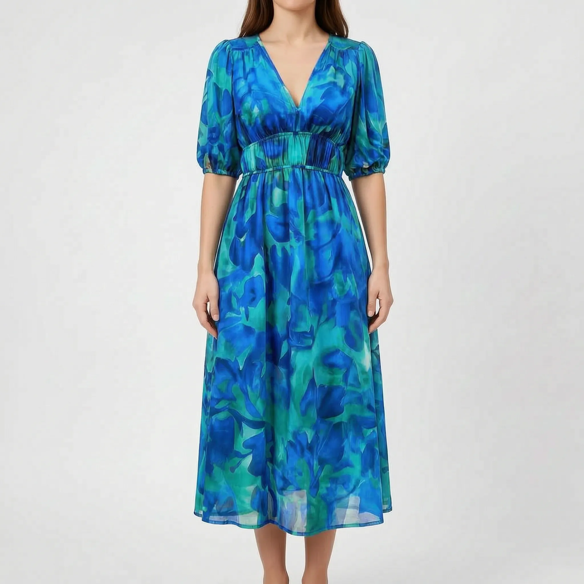 Anna  - Floral Midi Dress