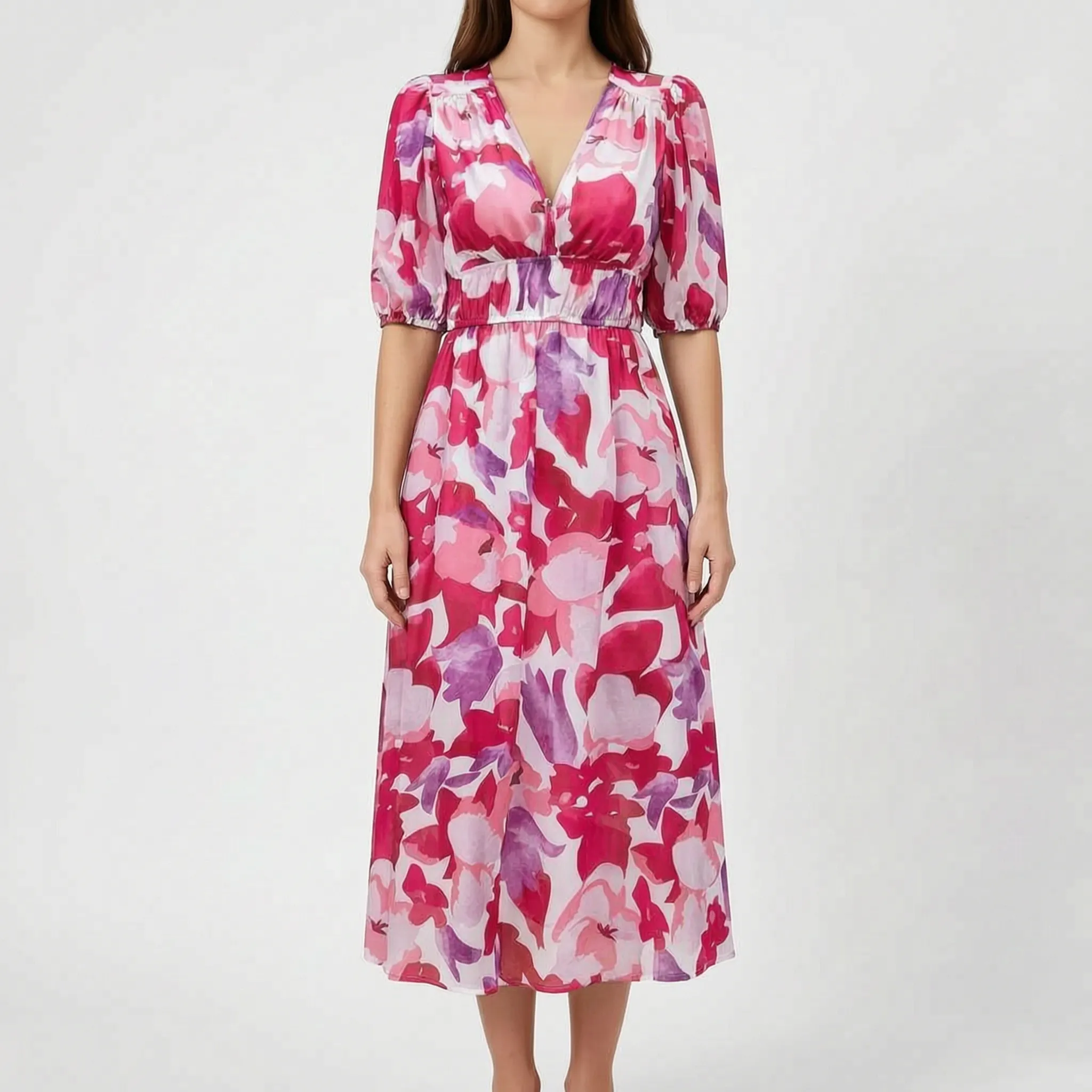 Anna  - Floral Midi Dress