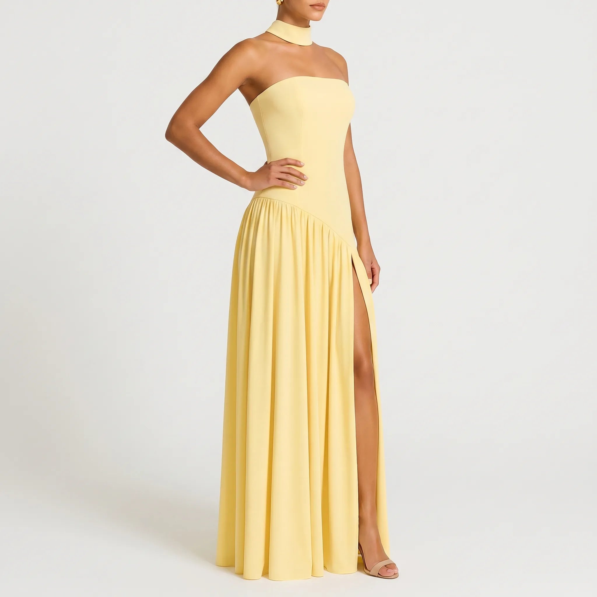 Dana  - Strapless Maxi Evening Gown