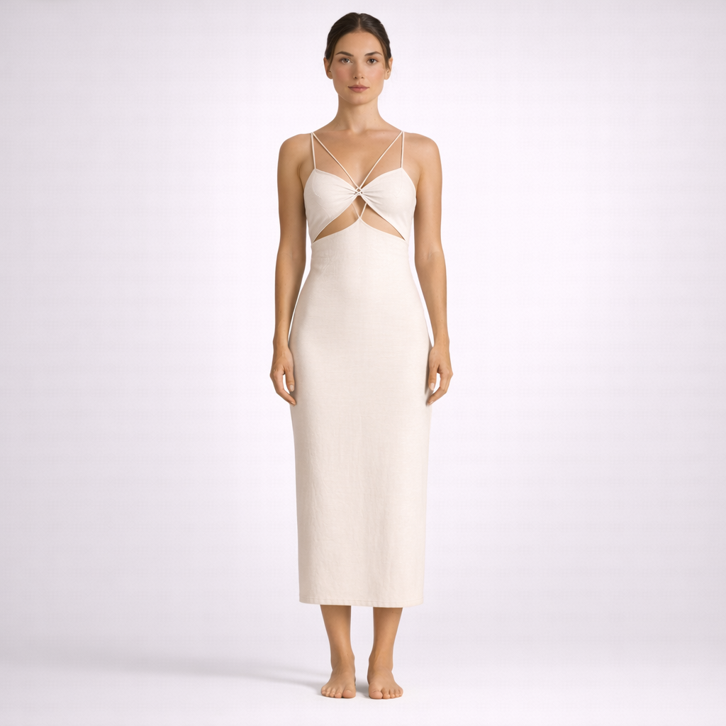 Dress Midi Strap White