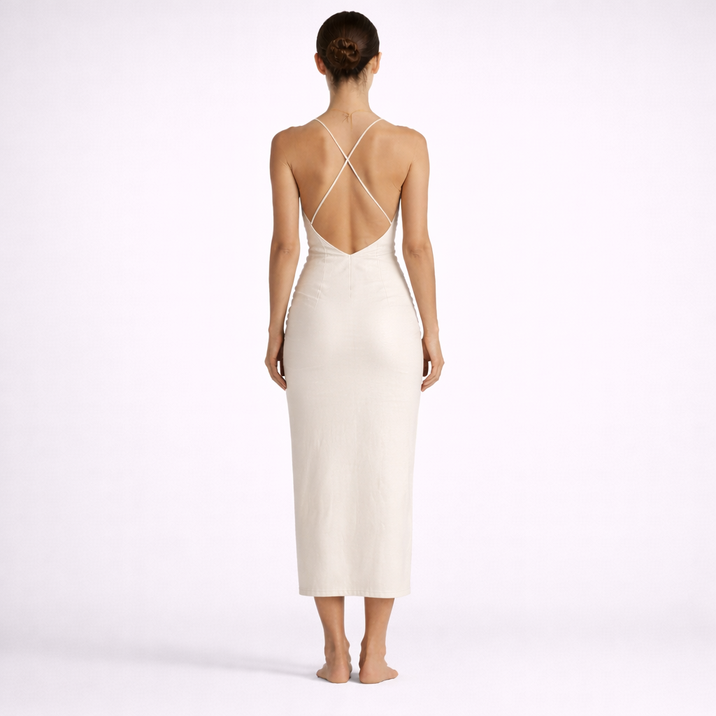Dress Midi Strap White