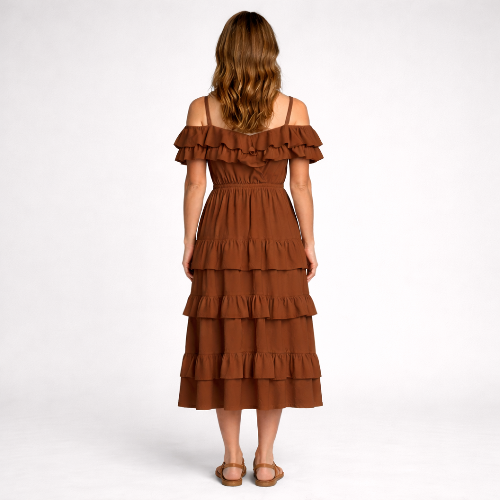 Dress Summer Ruffle Chocolate