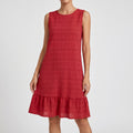 Eula  - Sleeveless Ruffle Hem Dress