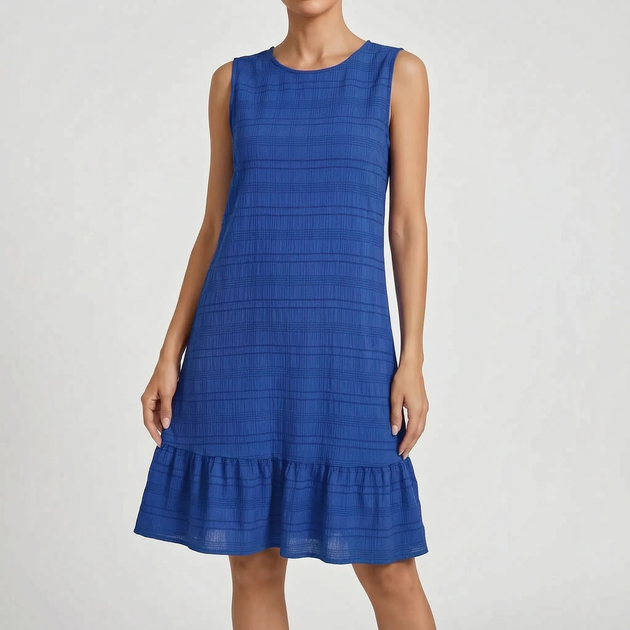 Eula  - Sleeveless Ruffle Hem Dress