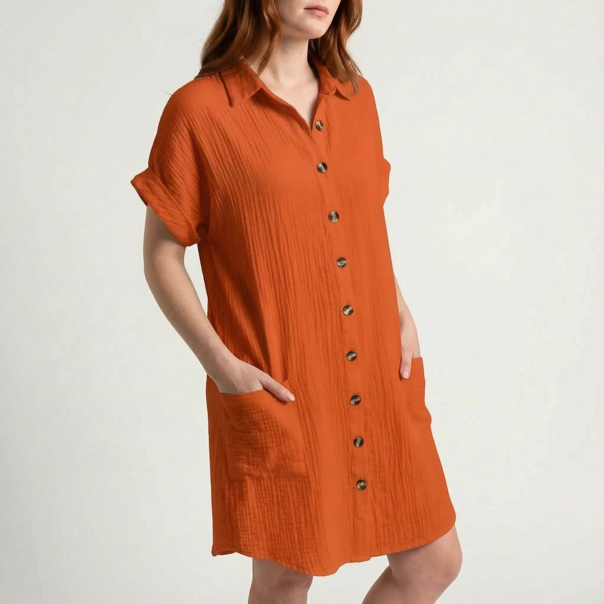 Gladys  - Button-Down Shirt Dress