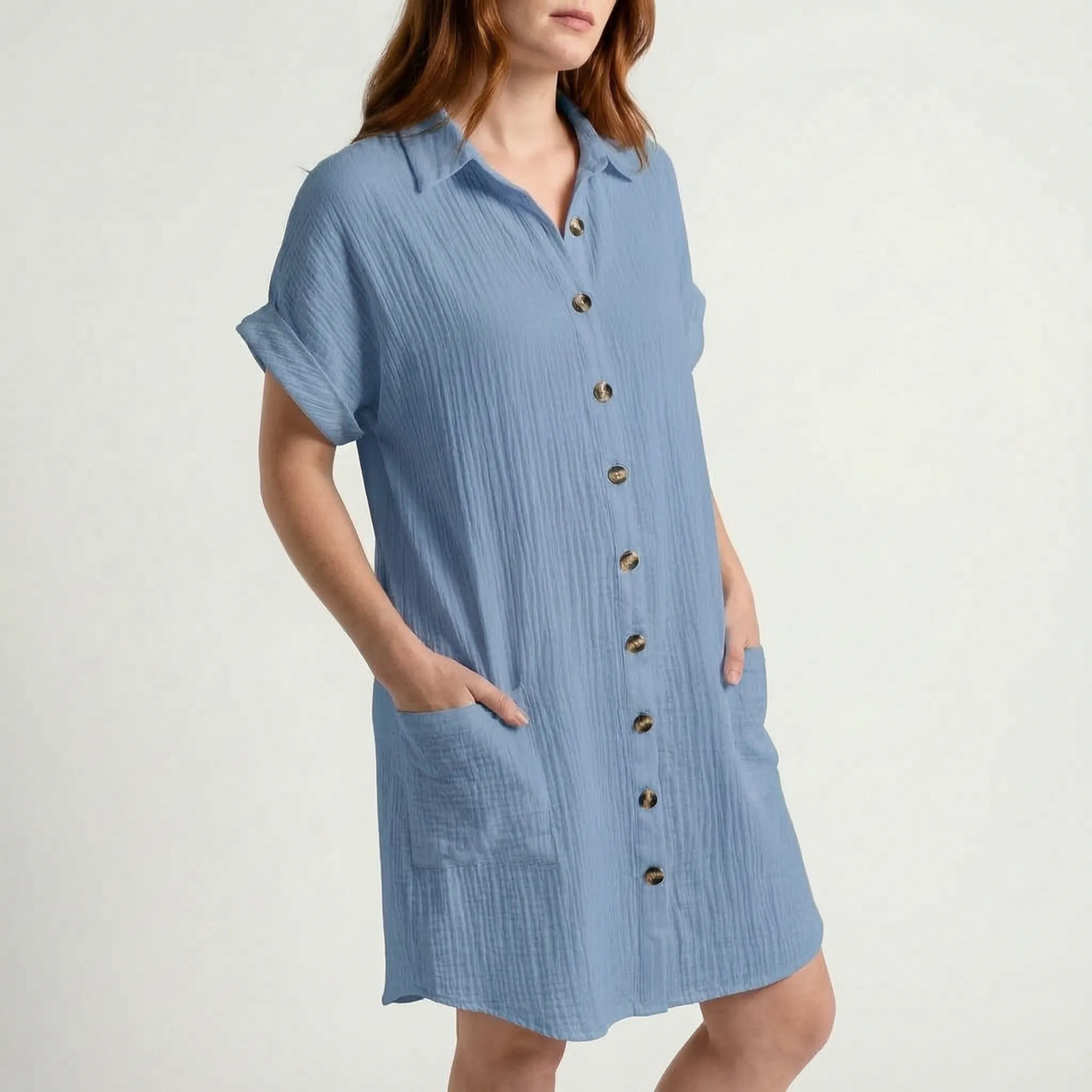Gladys  - Button-Down Shirt Dress