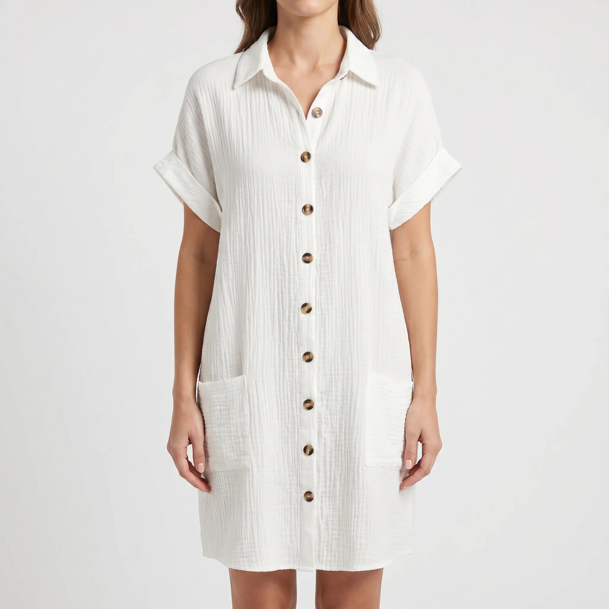 Gladys  - Button-Down Shirt Dress