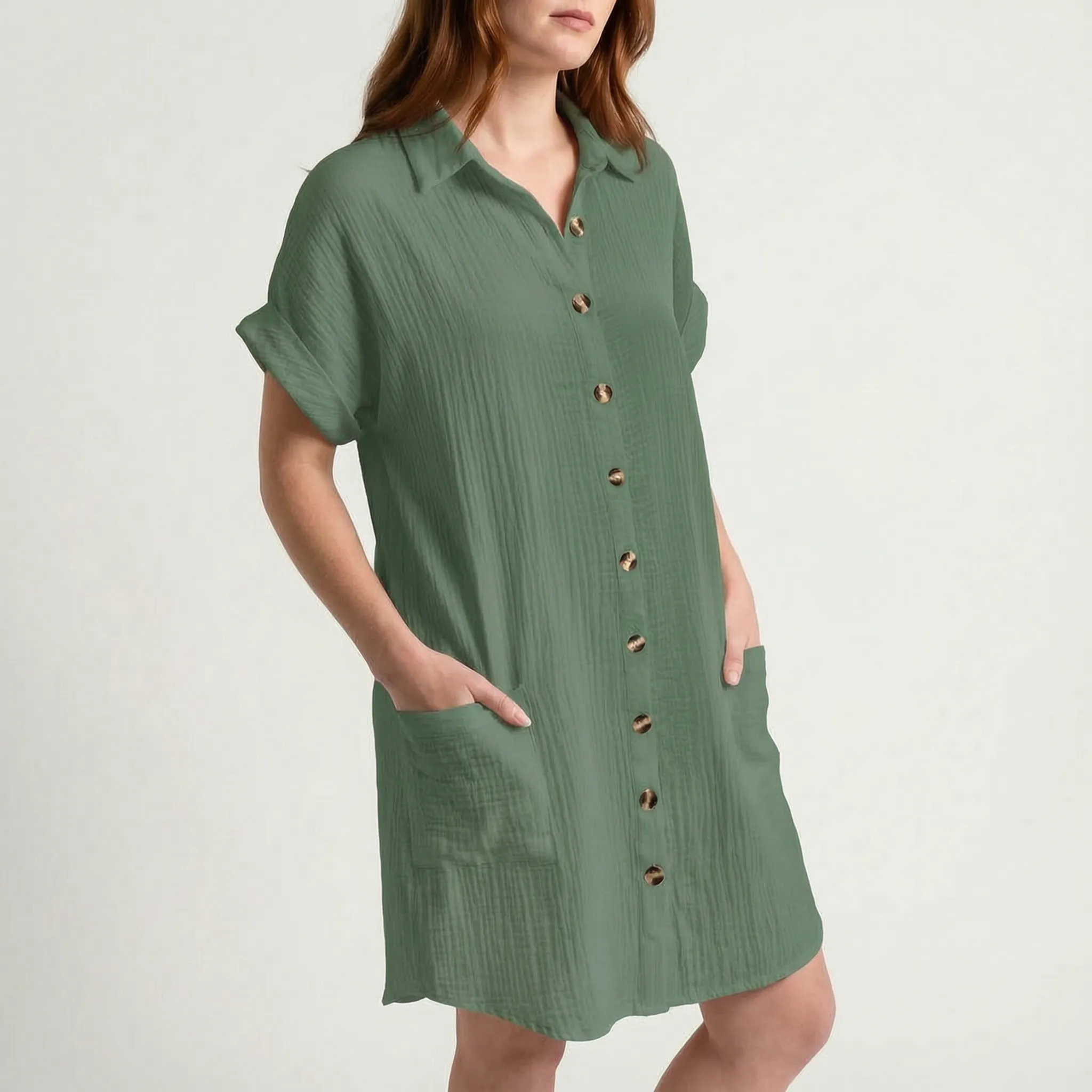 Gladys  - Button-Down Shirt Dress