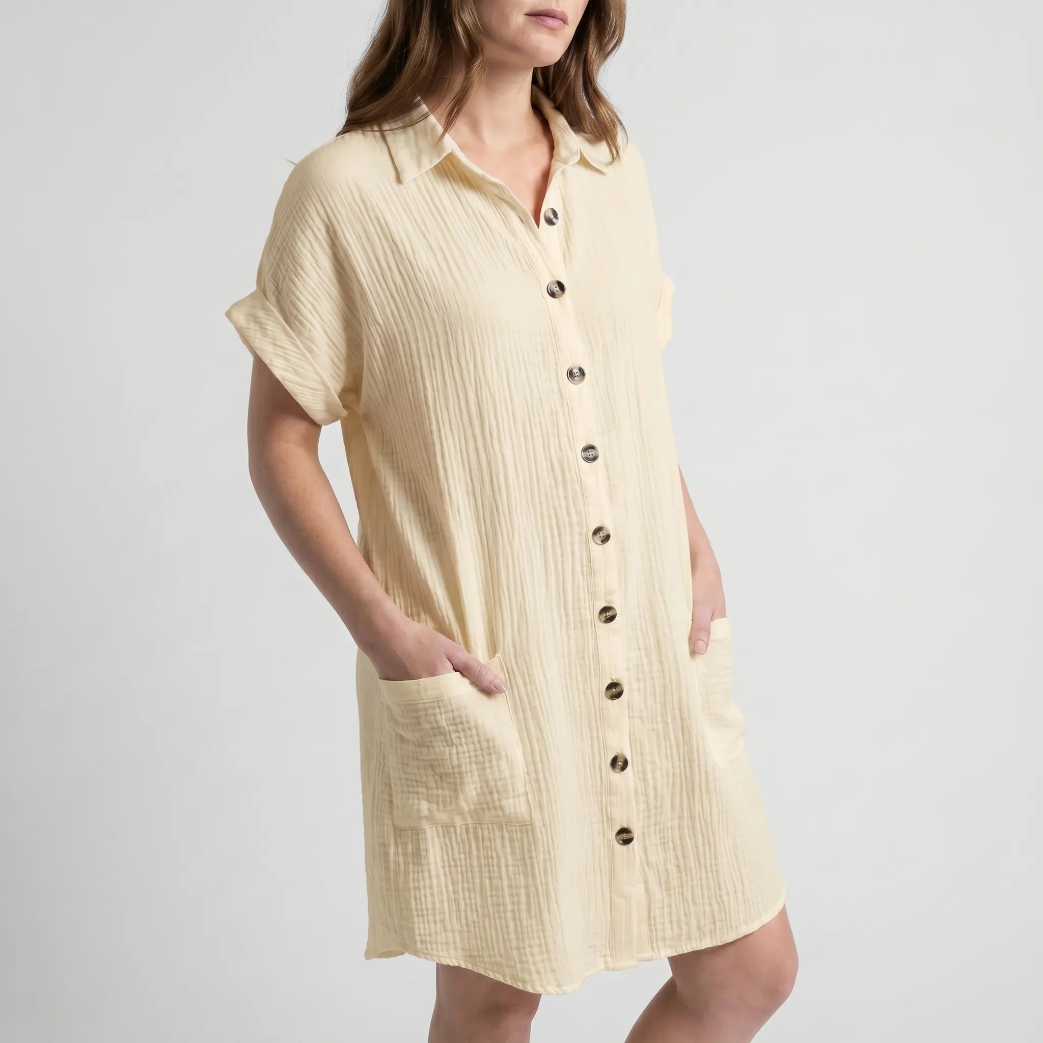 Gladys  - Button-Down Shirt Dress