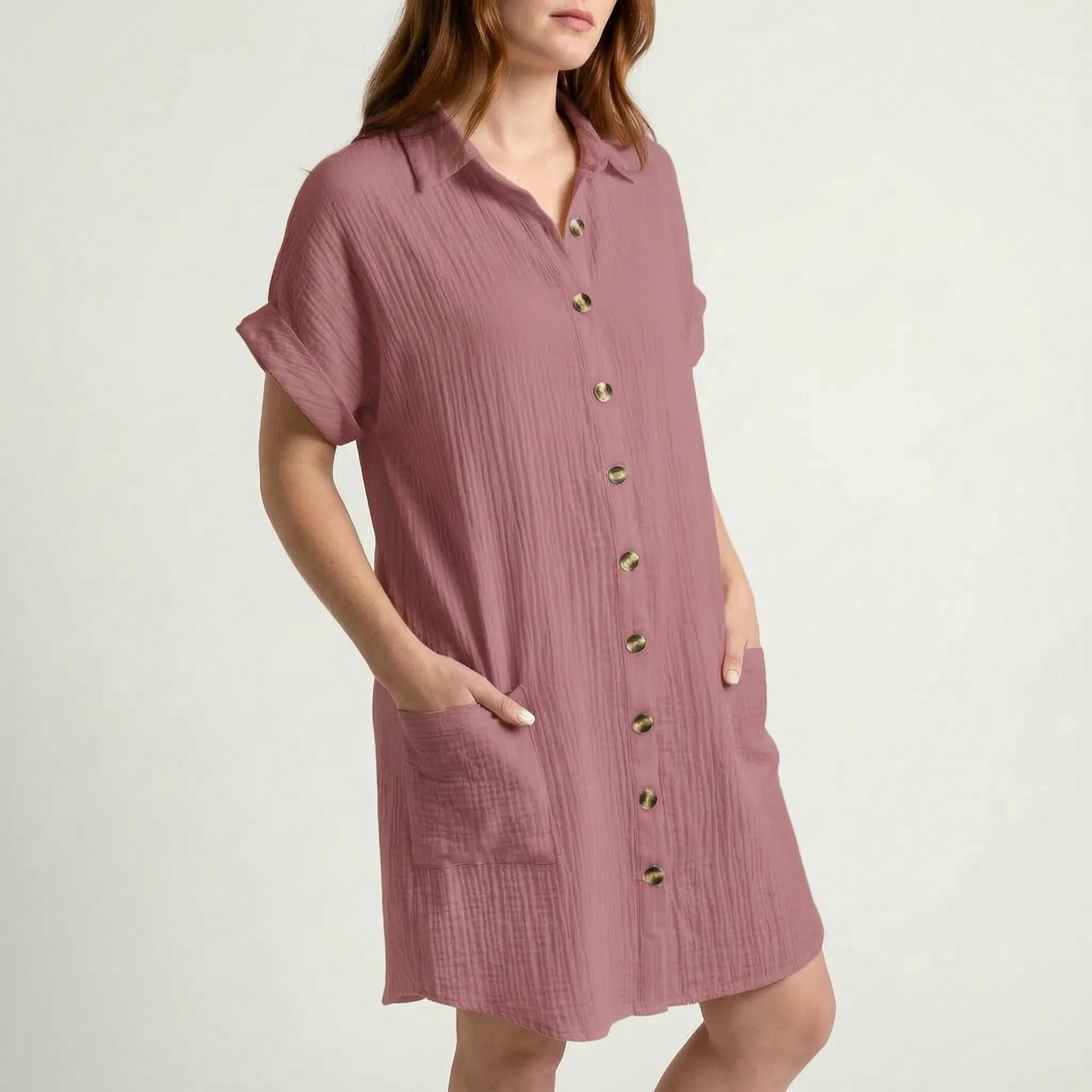 Gladys  - Button-Down Shirt Dress