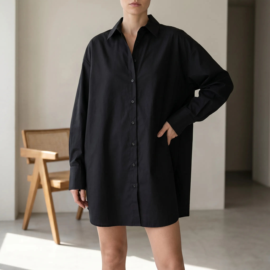 Jeannie  - Oversized Button-Down Dress