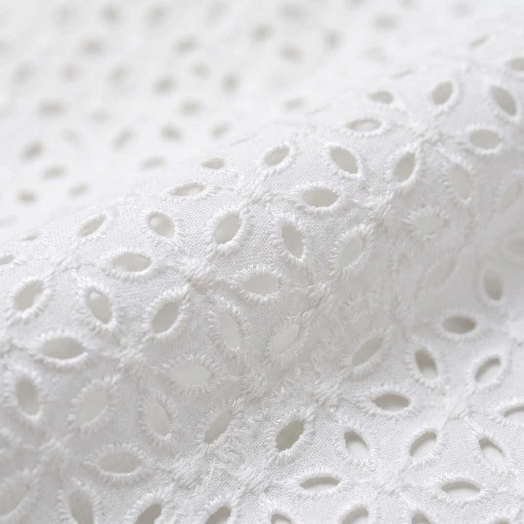 Jill  - Eyelet Midi Dress With Flutter Sleeves