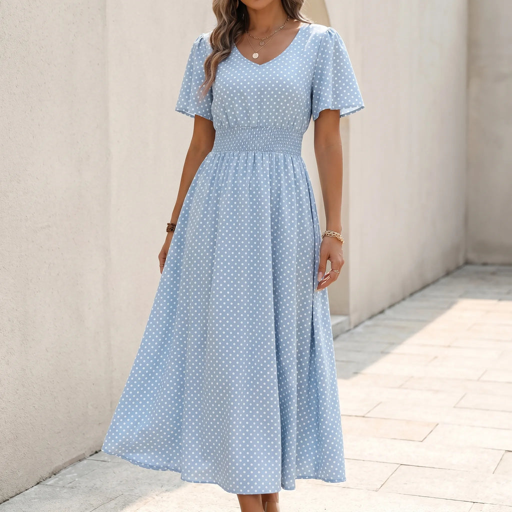 Joyce  - Polka Dot Midi Summer Dress