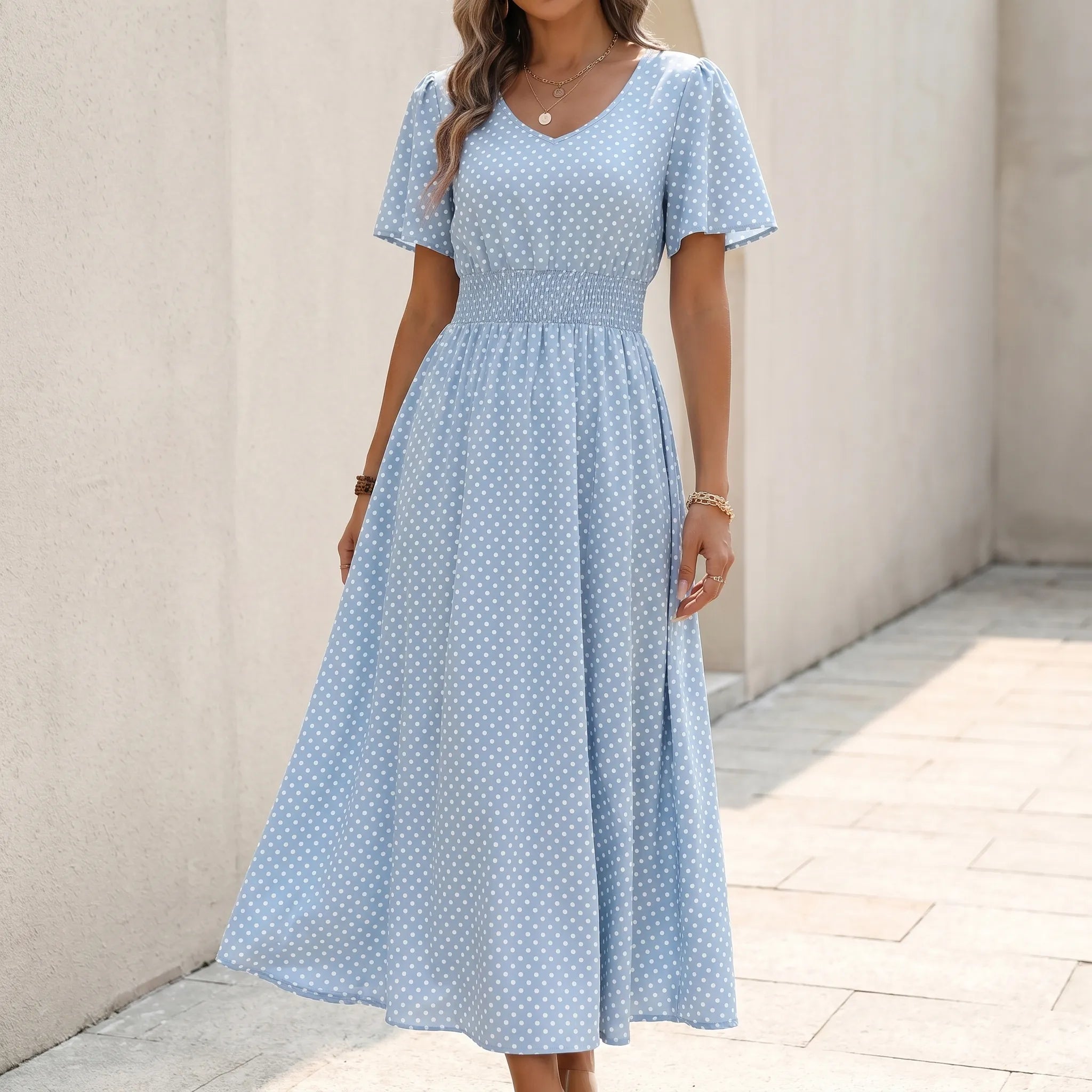 Joyce  - Polka Dot Midi Summer Dress