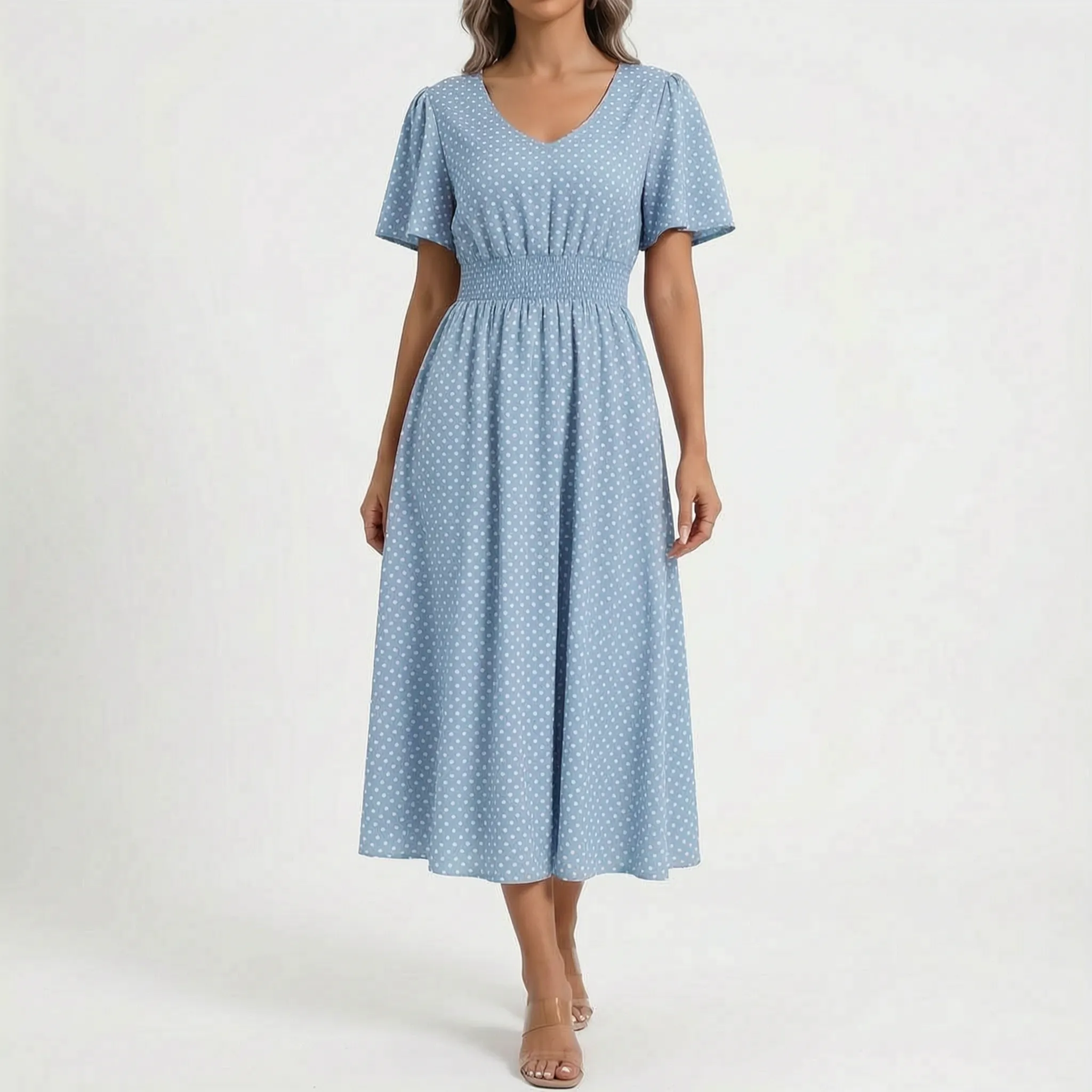Joyce  - Polka Dot Midi Summer Dress