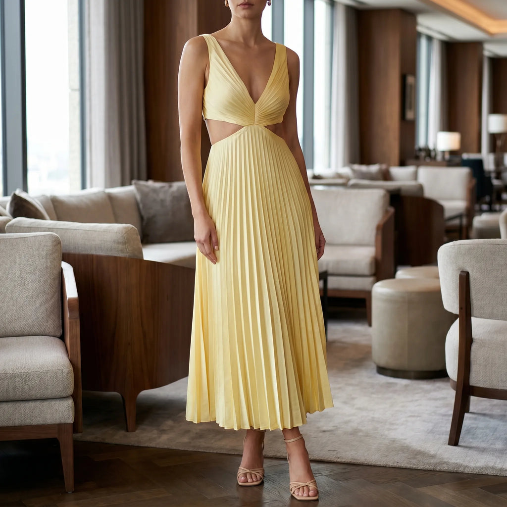 Katrina  - Pleated Midi Dress