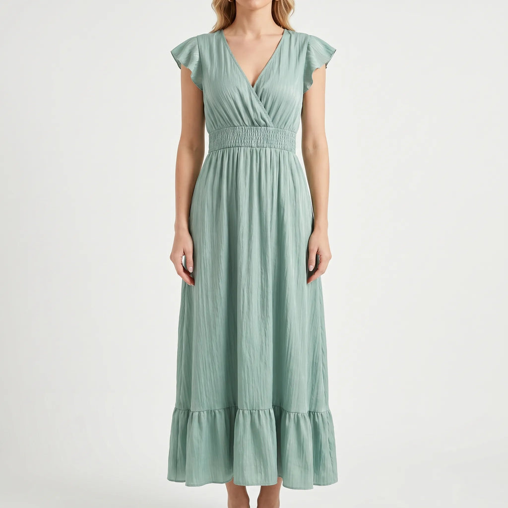Margie  - V-Neck Maxi Dress