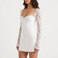Robyn  - Long Sleeve Sheer Mini Dress