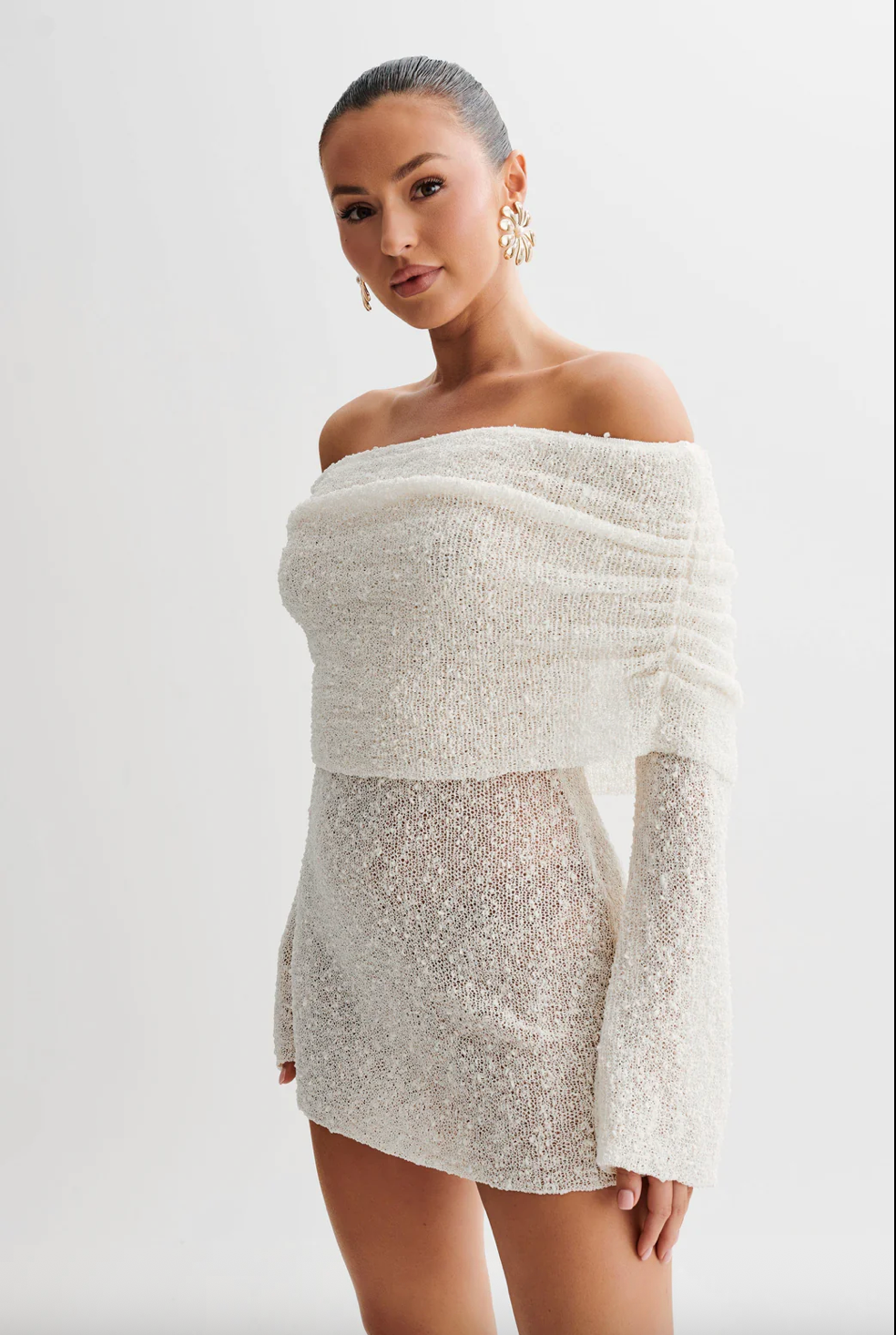 Harper - Off Shoulder Knit Mini