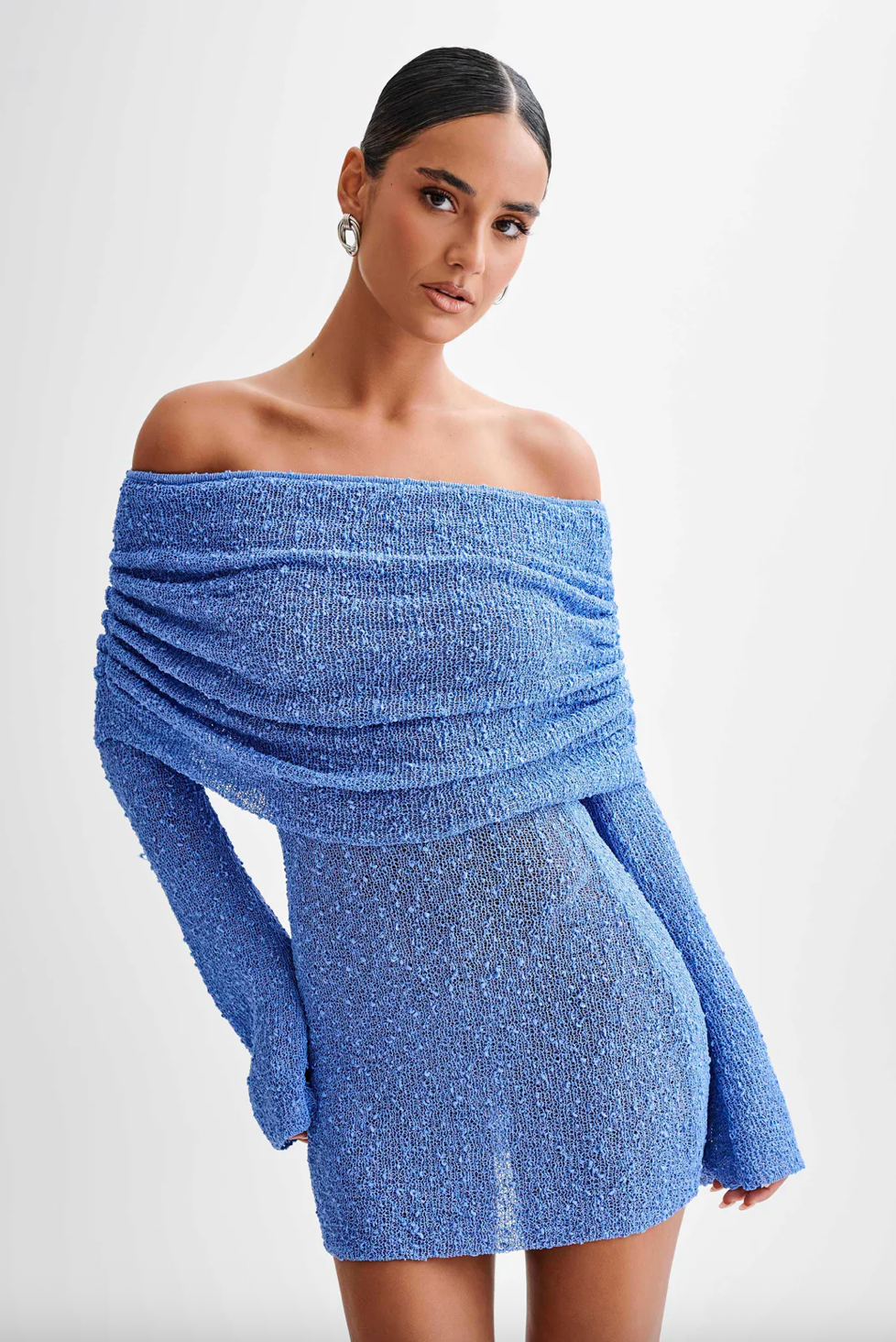 Harper - Off Shoulder Knit Mini