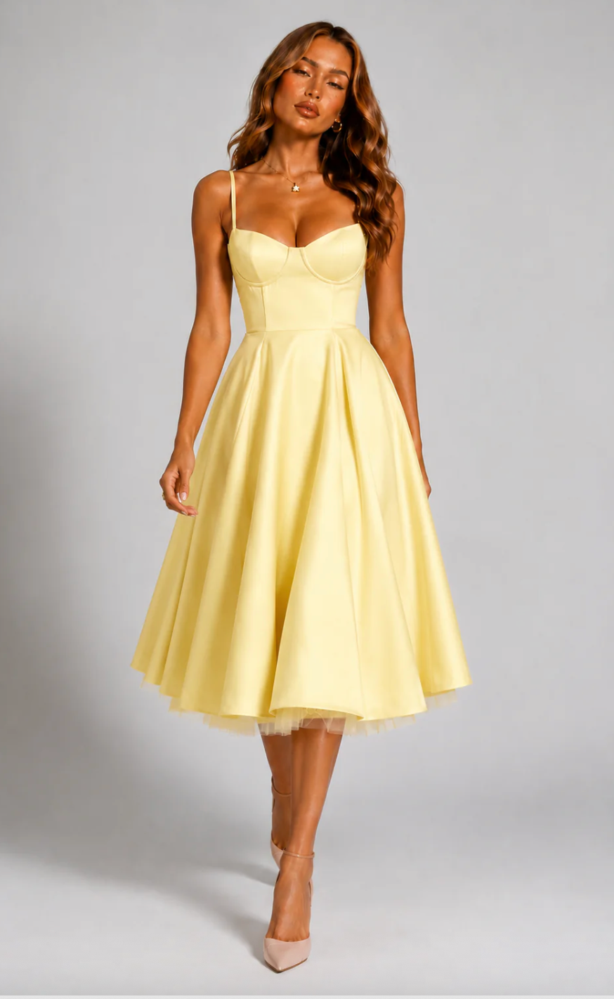 Karen - Corset Midi Party Dress