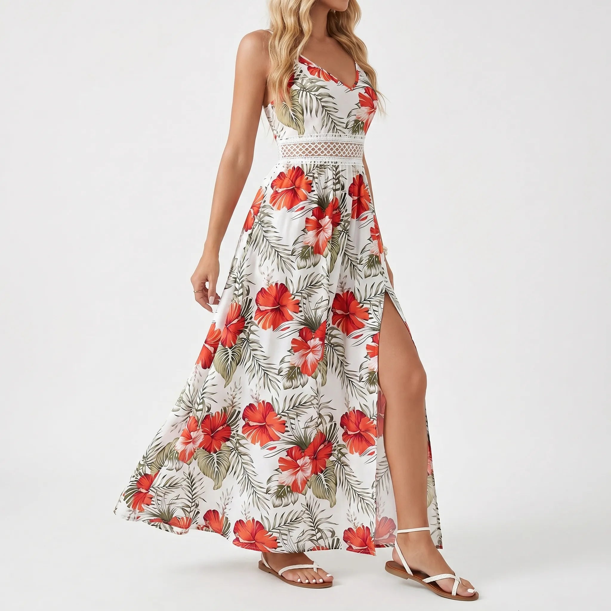 Tami  - Sleeveless Floral Maxi Dress