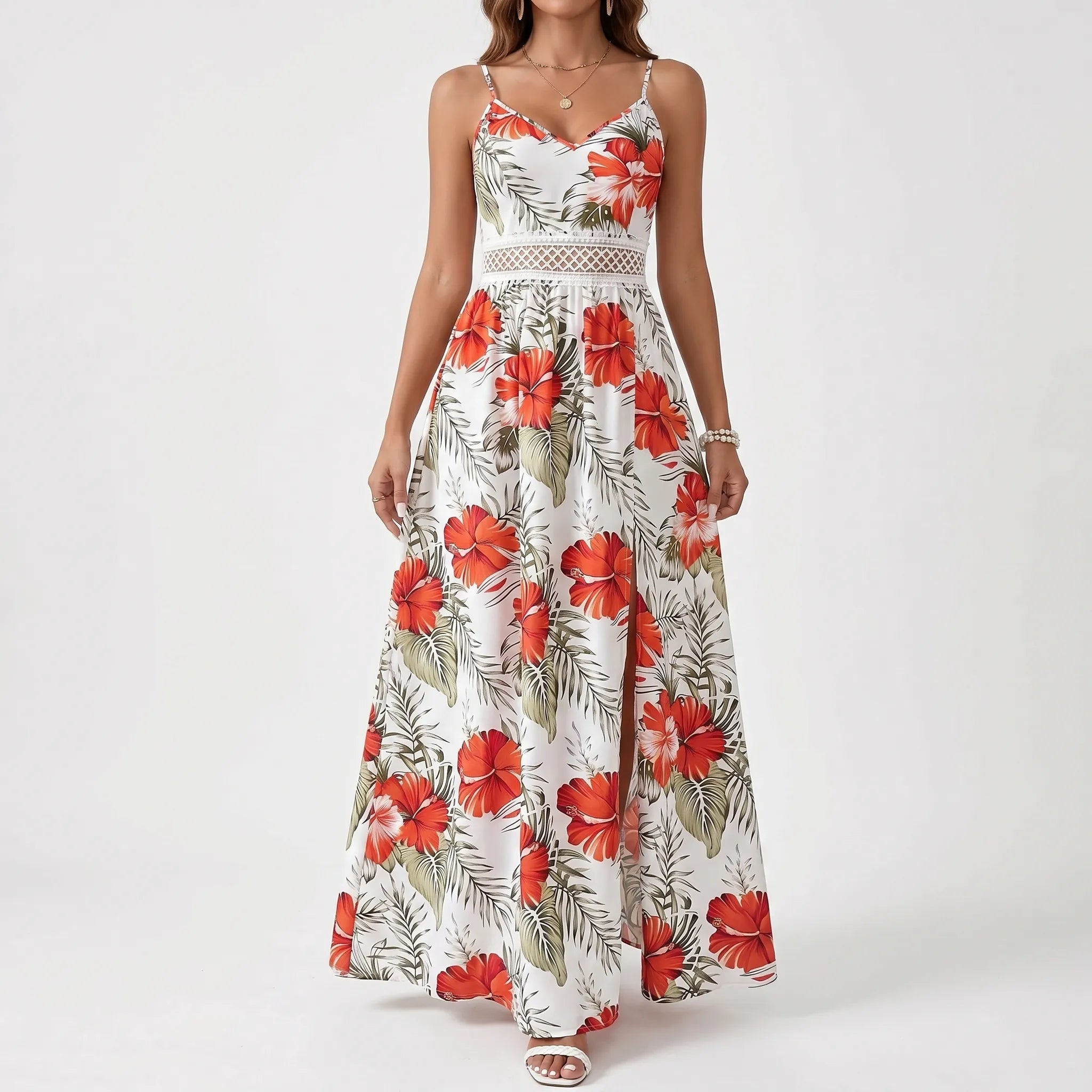 Tami  - Sleeveless Floral Maxi Dress