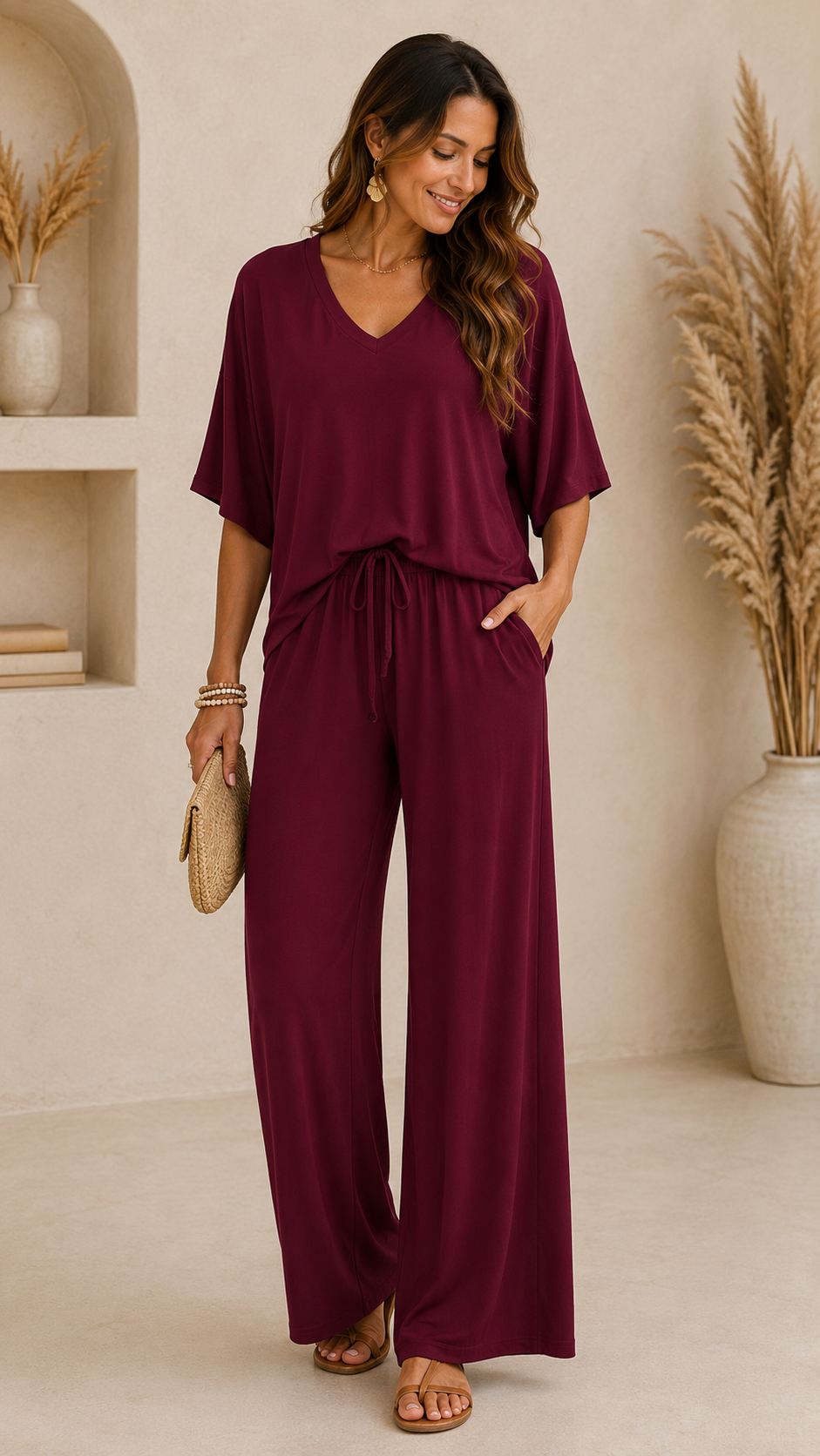 Ivy - Relaxed Wide-Leg Lounge Co-Ord Set