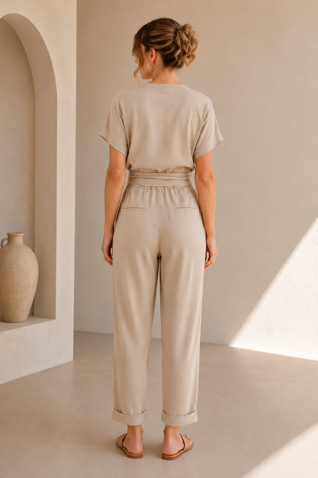 Judy - Wrap Top Co-Ord Set with Tailored Trousers