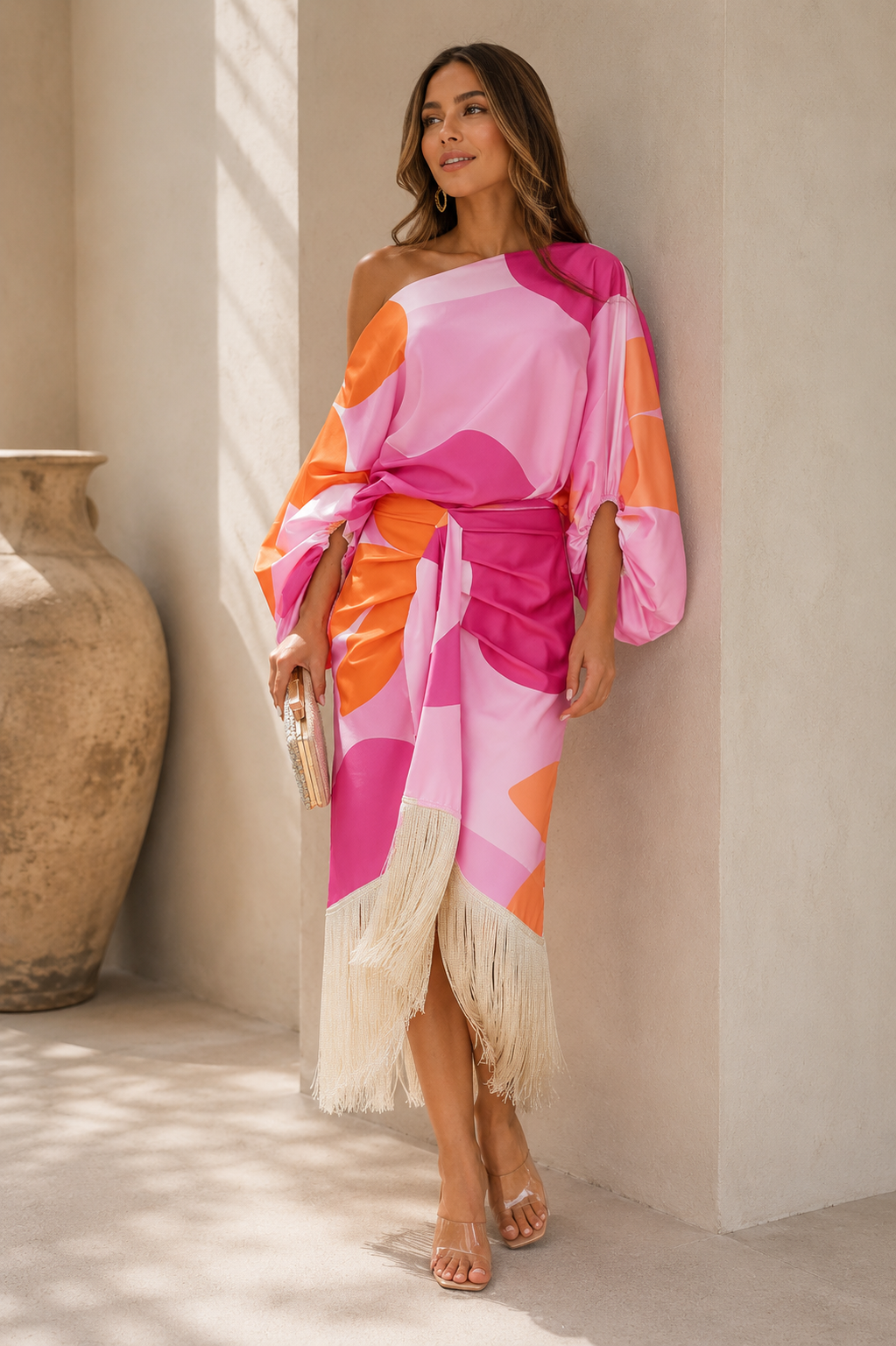 Selene - Fringe Resort Midi Dress