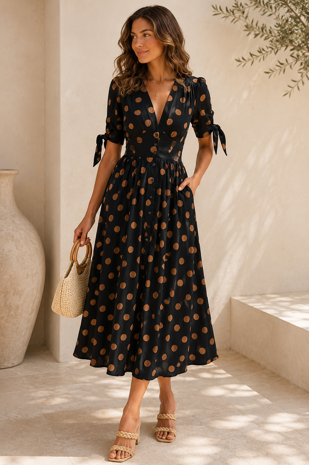 Camilla - Polka Dot Midi Dress