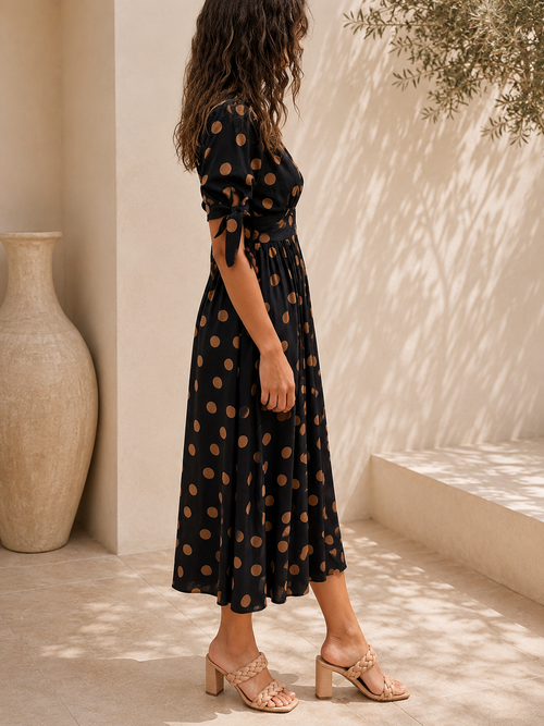 Camilla - Polka Dot Midi Dress