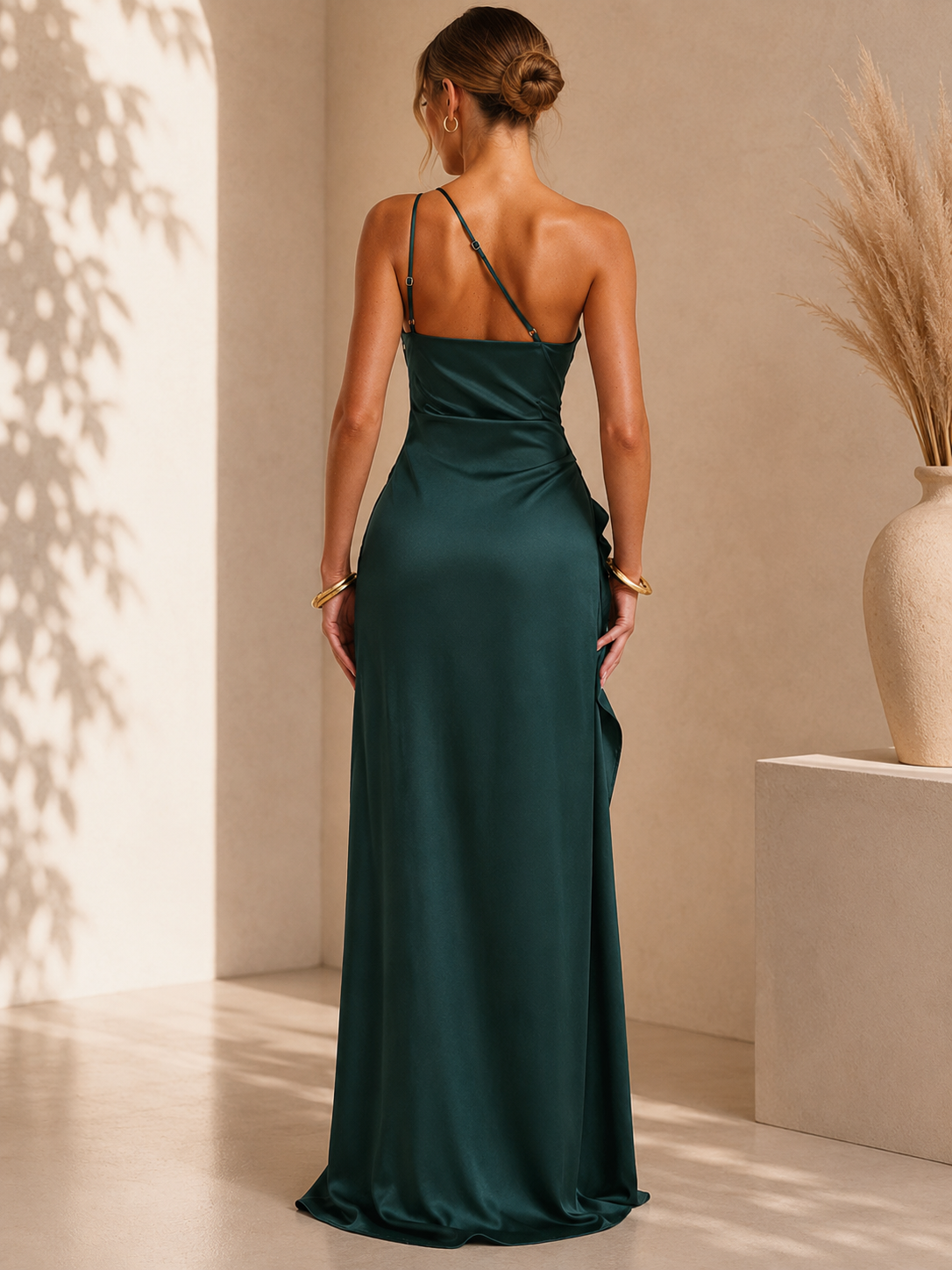 Lana - Satin Split Evening Gown