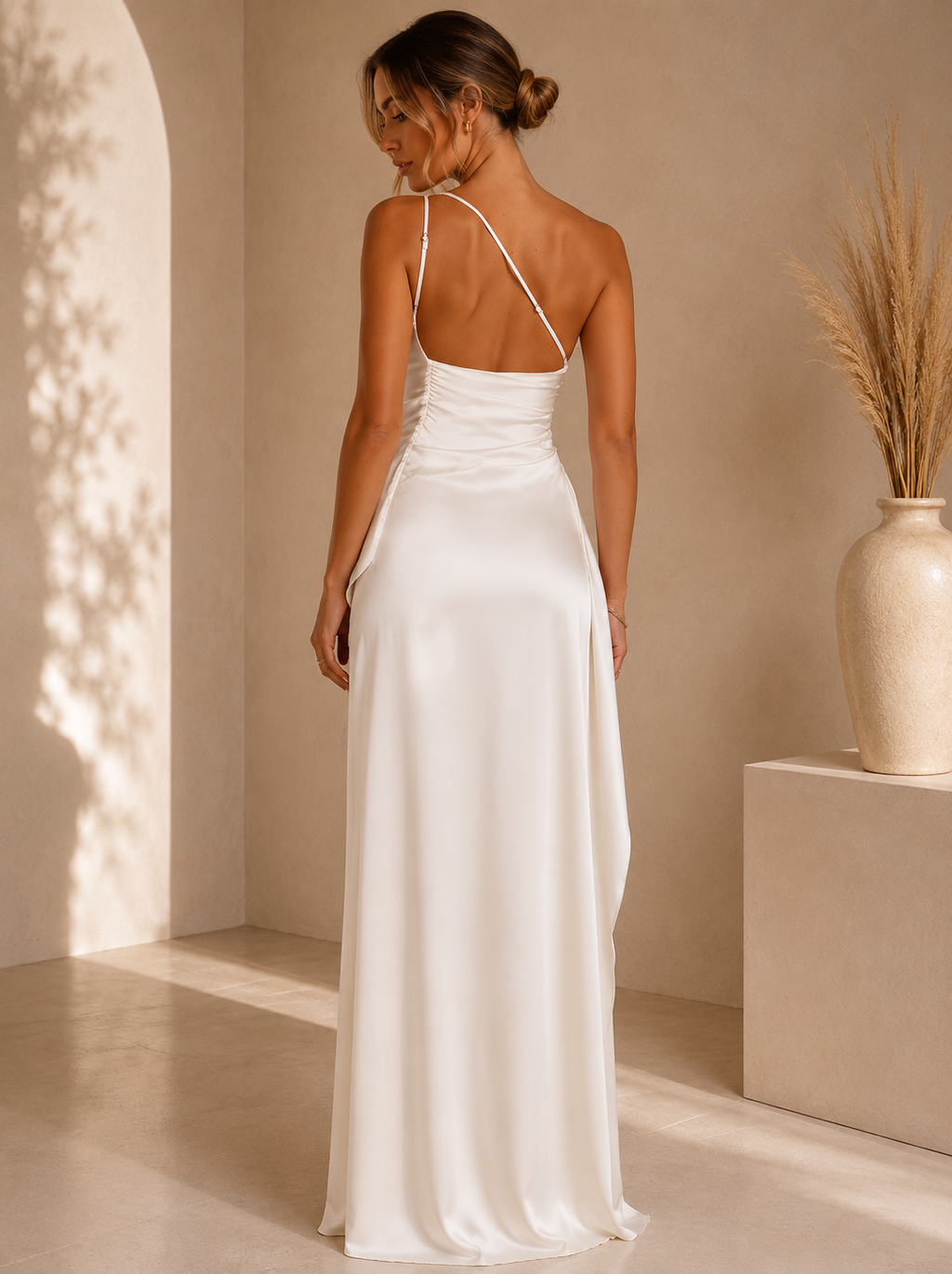 Lana - Satin Split Evening Gown