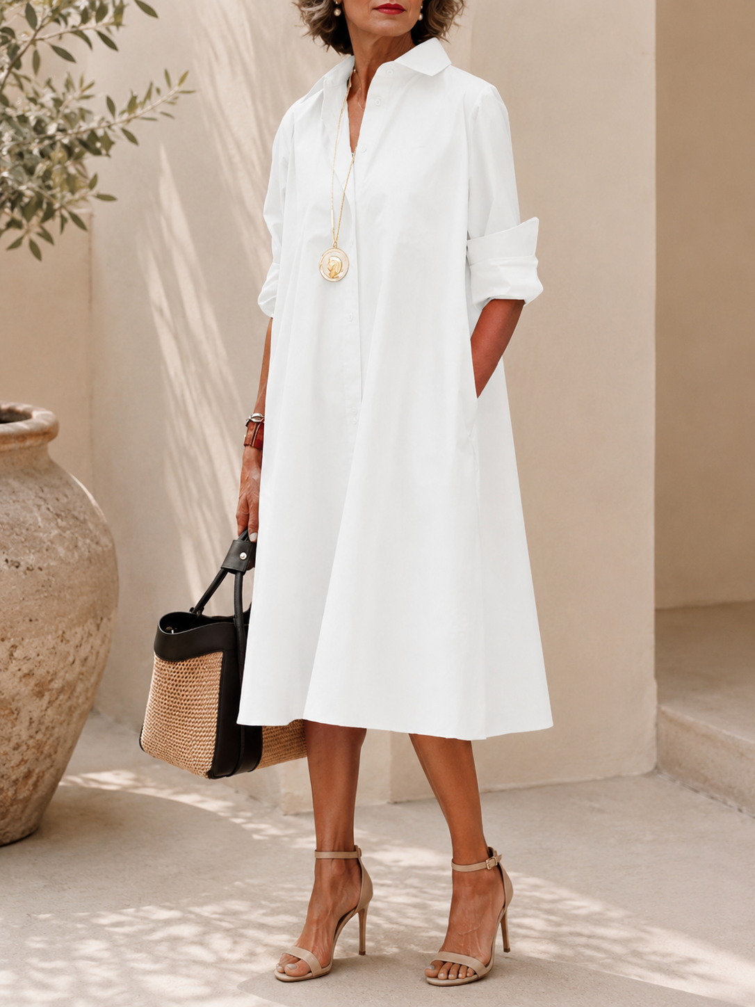 Angela - Relaxed Shirt Dress Chic