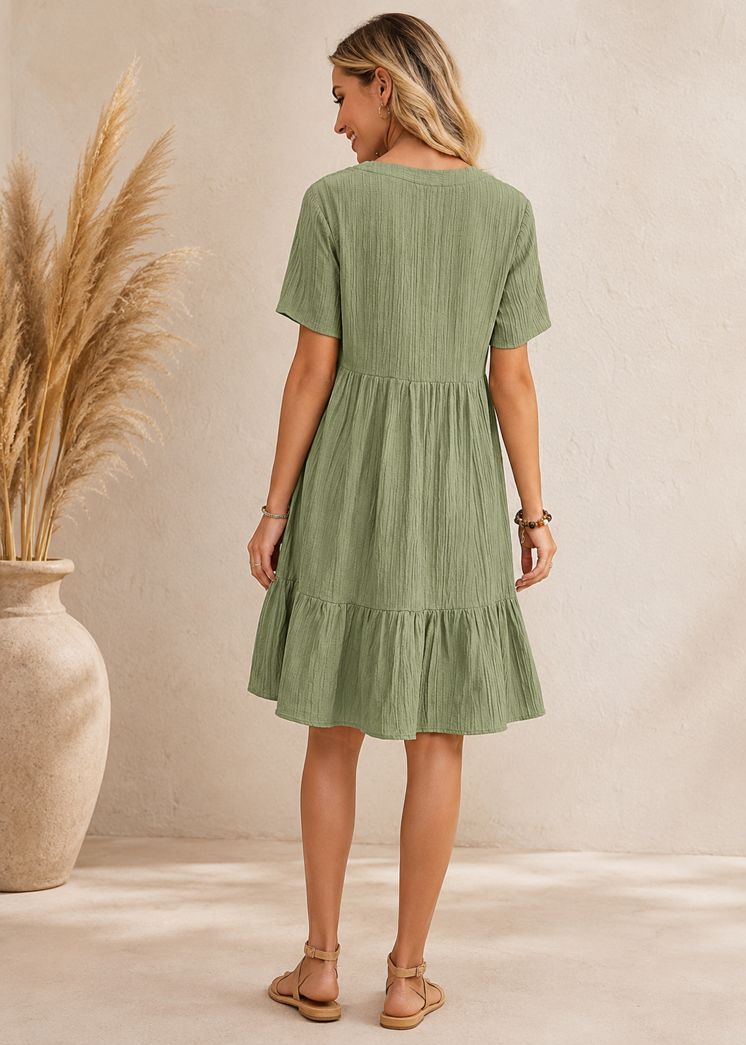 Ella - Boho Relaxed Smock Dress