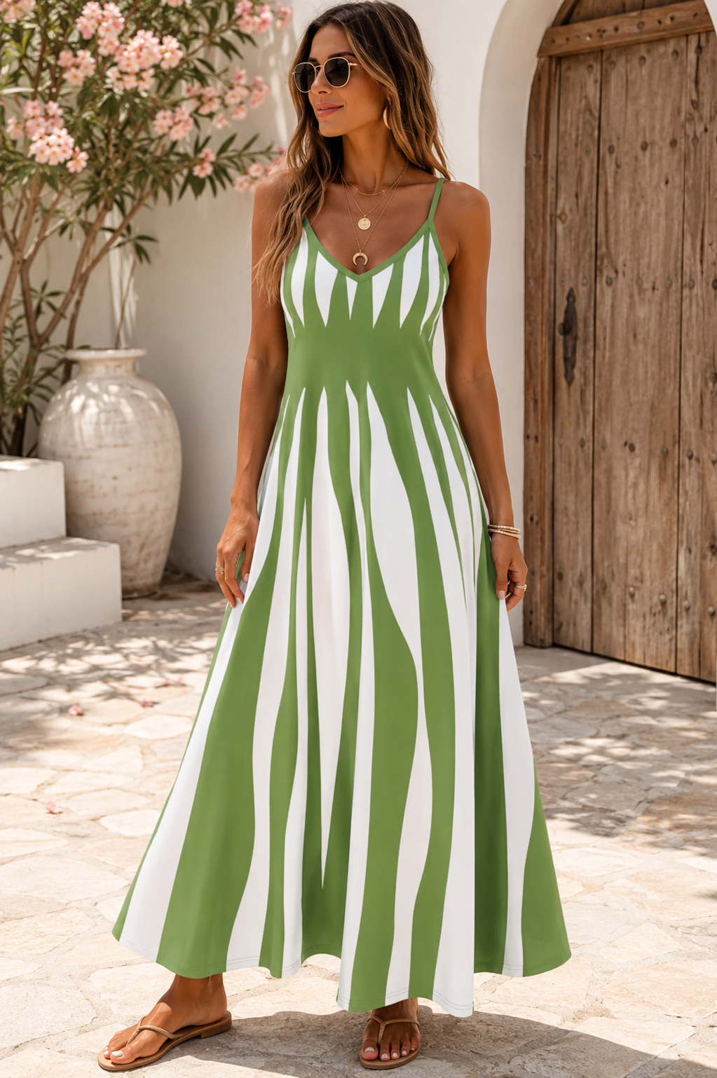 Molly - Striped Maxi Resort Dress